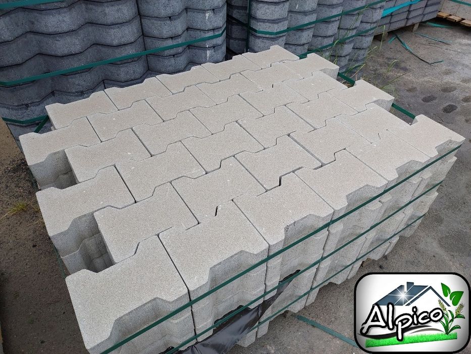 Kostka brukowa BEHATON Domino TE-TE grubość 6 8 10 cm szara