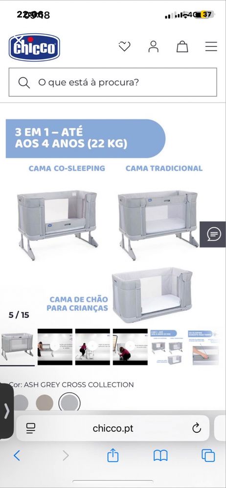 Berço Next2me chicco