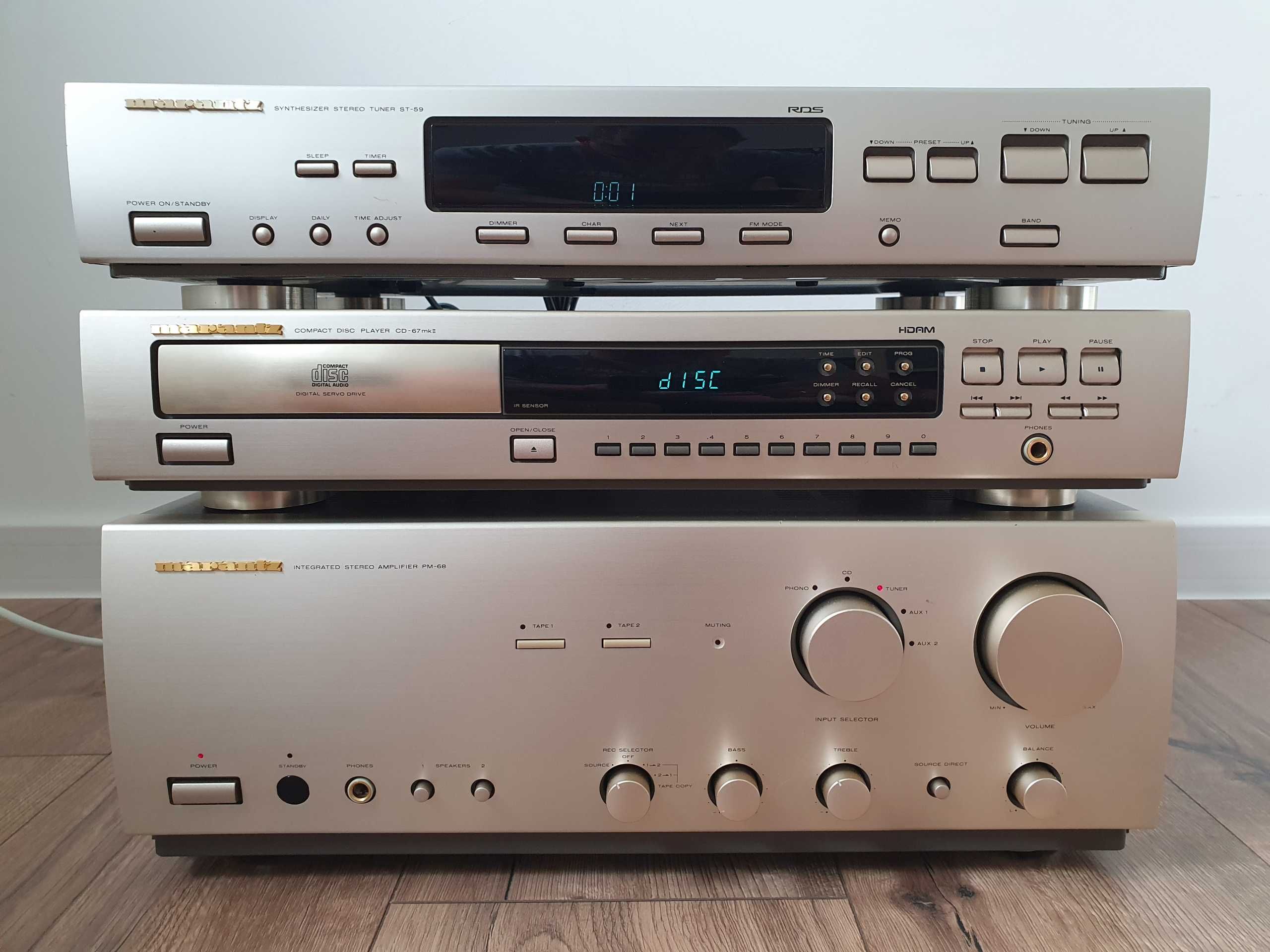 Zestaw Wieża Marantz PM-68 Marantz CD-67 mkII Marantz ST-59 - OKAZJA !