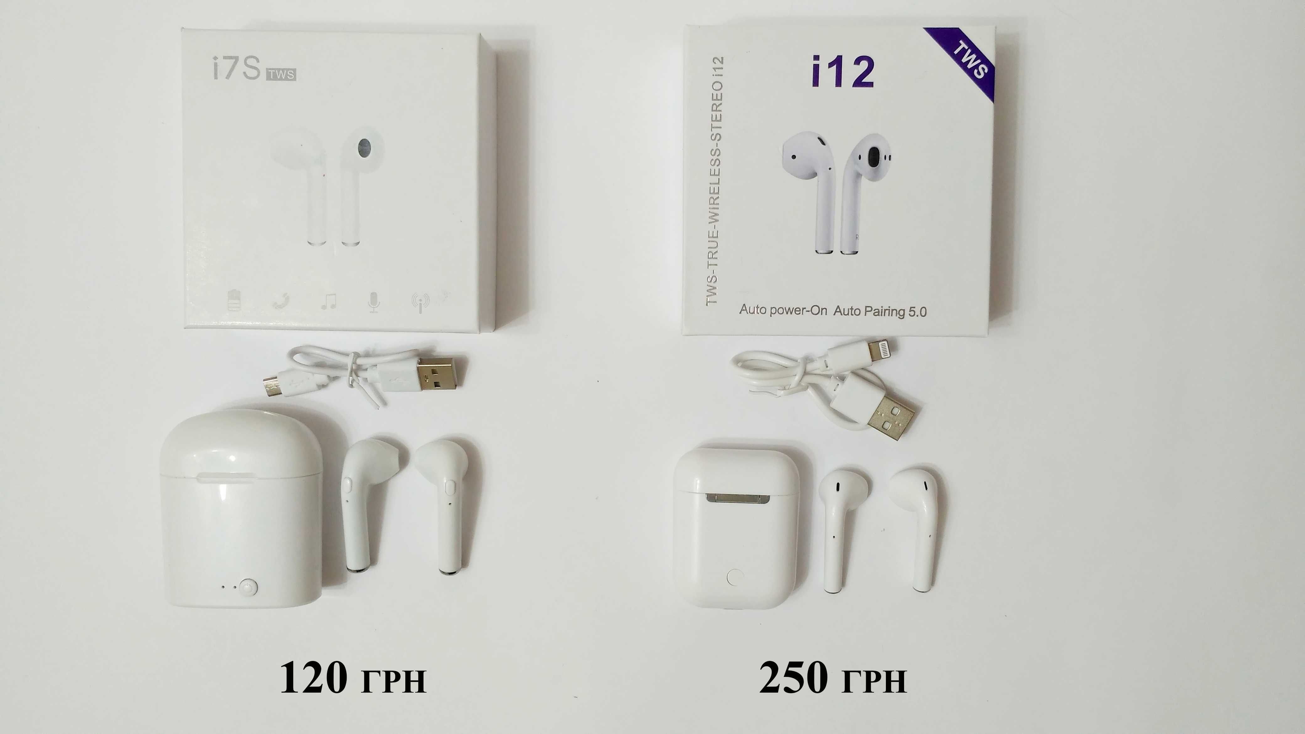 Блютуз наушники I12 TWS Apple AirPods аирподс ТВС 12 безпроводные