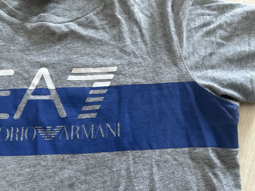 Szary T-shirt EA7 Emporio Armani mega