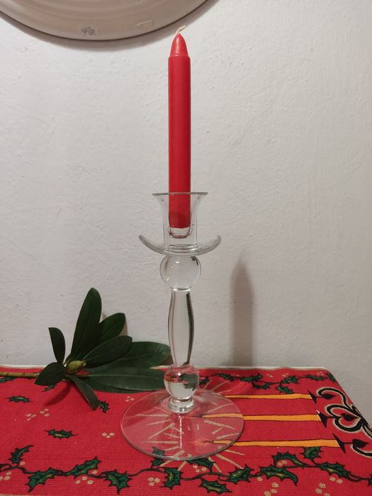 Świecznik vintage - szkło kryształowe