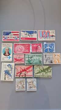 Kolekcja 15 znaczków USA Air Mail