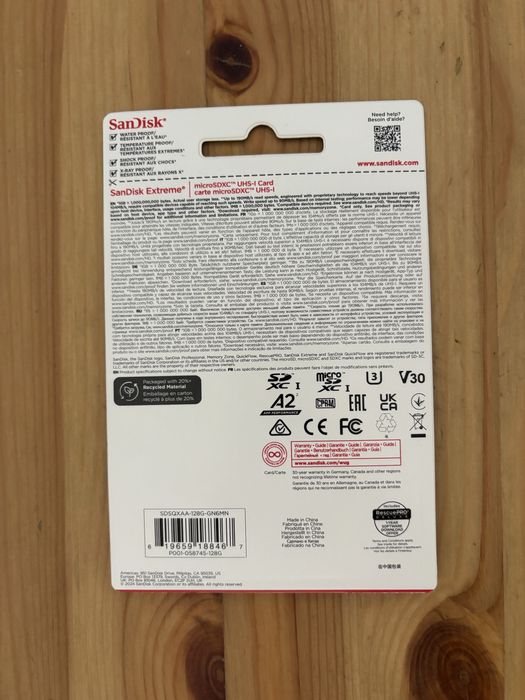 SanDisk Extreme MicroSD 128 gb - Nowe