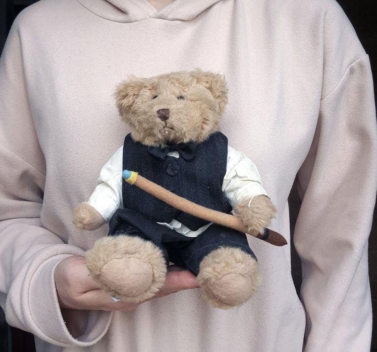 Maskotka vintage miś Russ berrie bilard pluszak retro billiard
