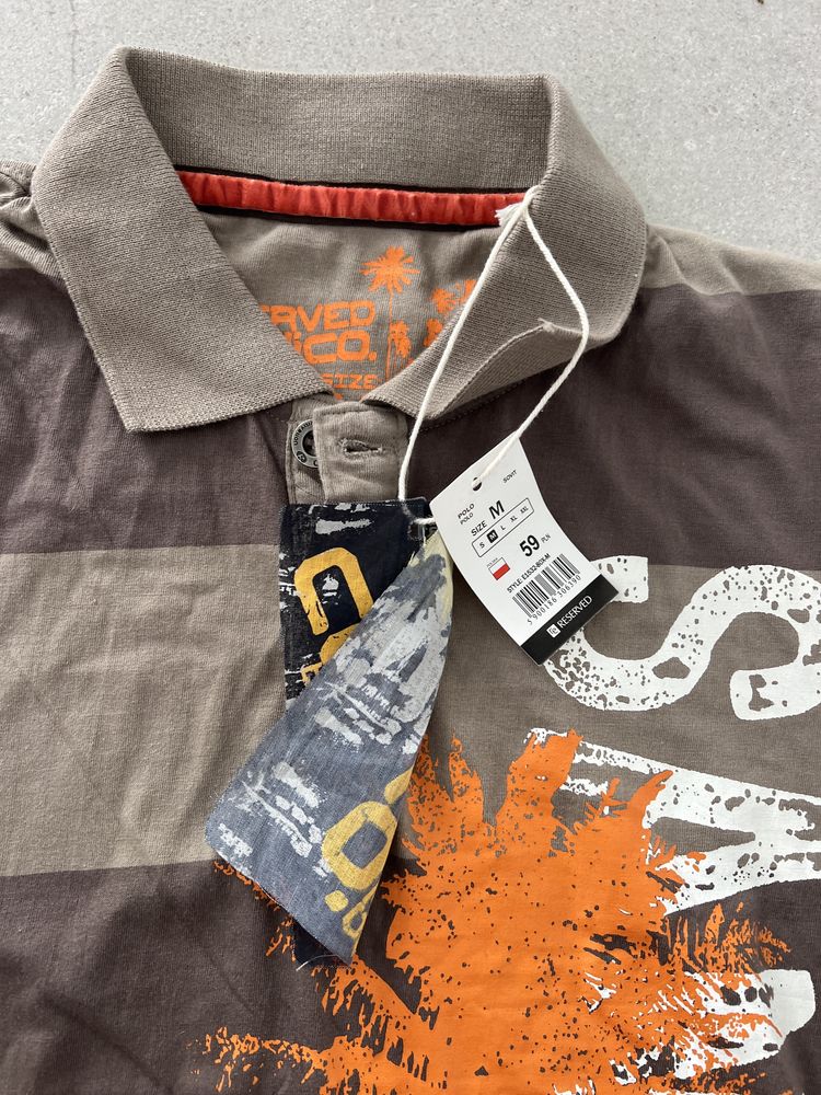 Koszulka polo w paski Reserved M