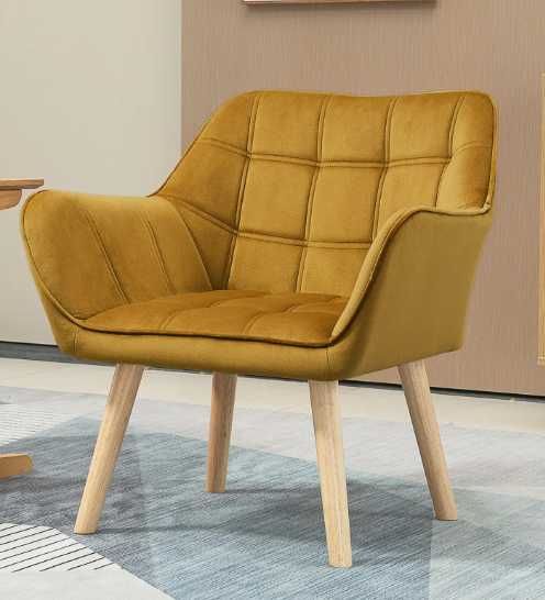 Tapicerowany Fotel  Złoty HomCom