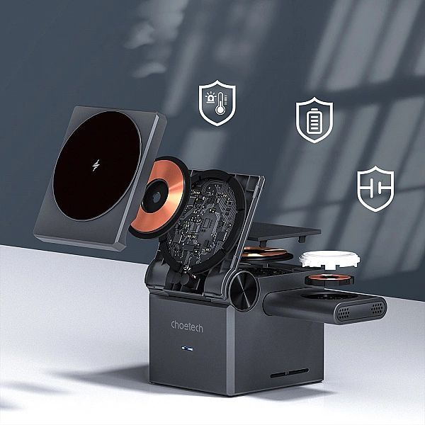 Ładowarka Choetech T632-f indukcyjna 15w 3w1 na iPhone / Apple Watch /