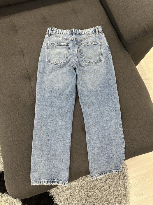 Джинси zara straight 36 38 сині сірі чорні