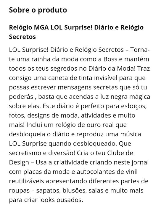 Diário e Relógio Secretos da lol