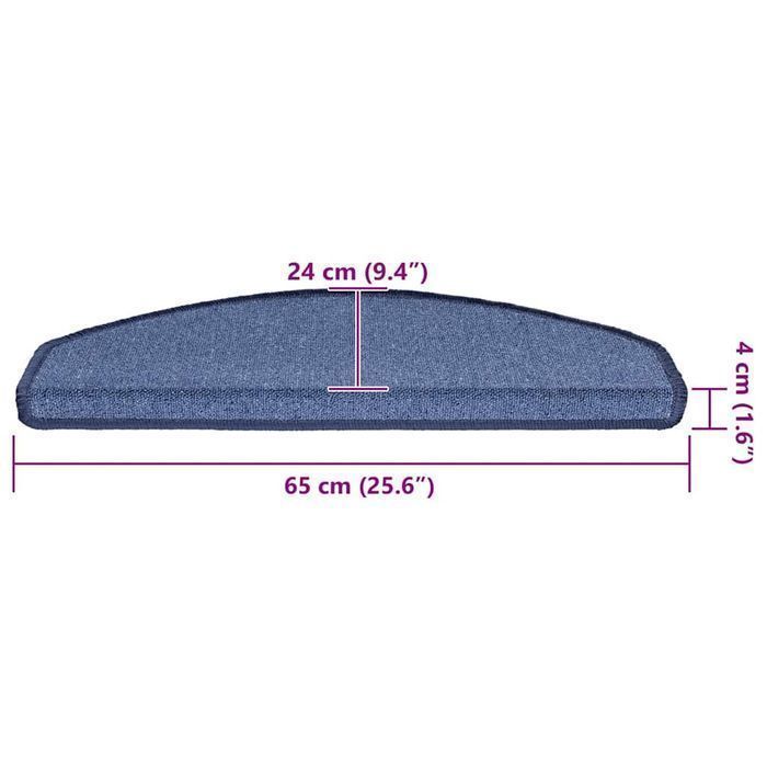 Vidaxl Maty Na Schody 30 Szt. Niebieskie 65X24X4 Cm