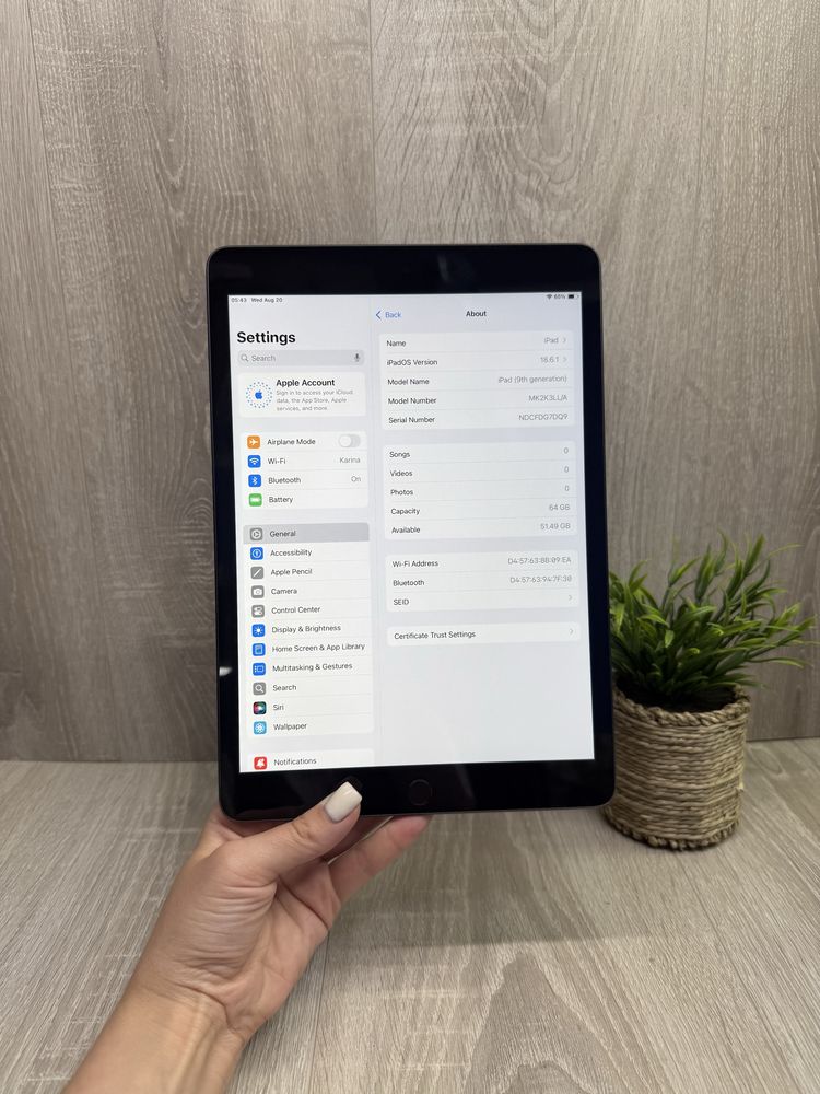 iPad 9  64 GB Wi-Fi