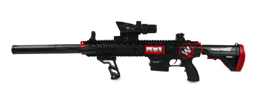 Детский автомат M416 с оптическим и лазерным прицелом на аккумул