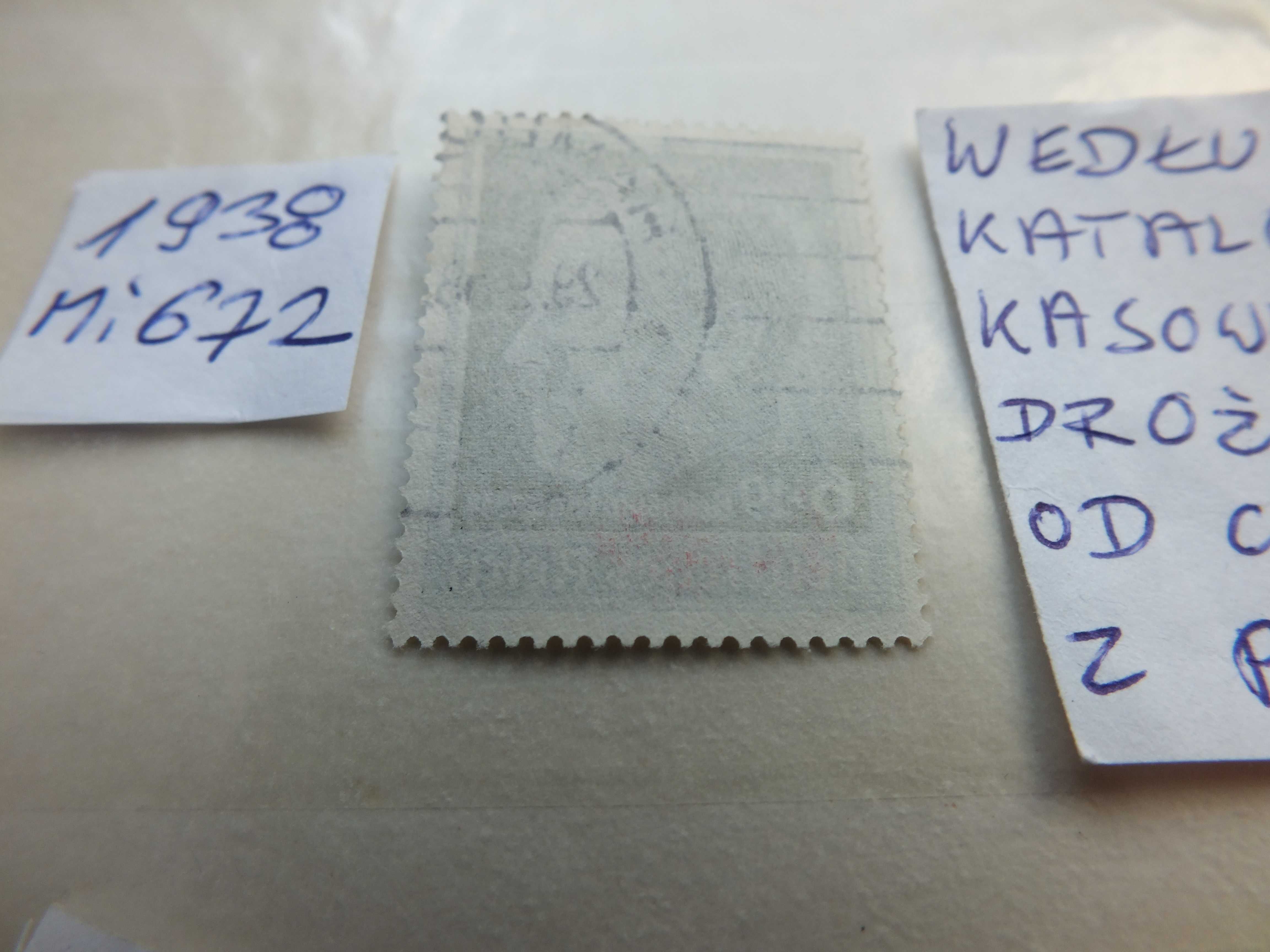 znaczki wydanie pojedyncze Mi672 Niemcy 1938r. Hitler Rzesza Reich