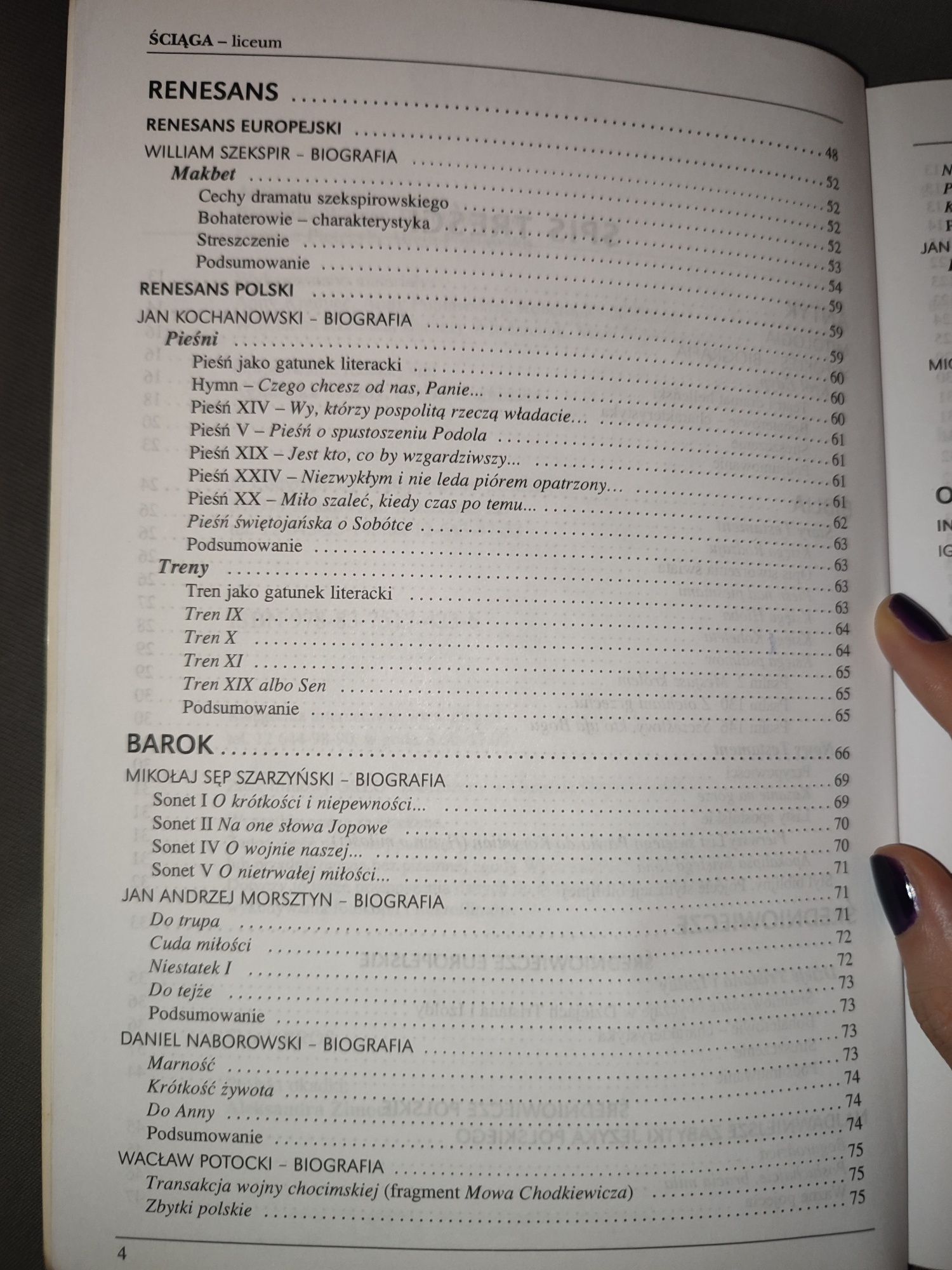 Streszczenia lektur do matury, Greg, Ściąga
