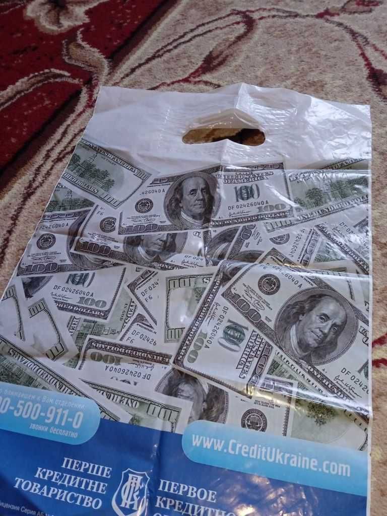 Пакет целлофановый новый Доллар $