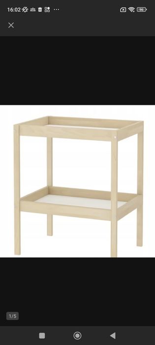 IKEA SNIGLAR Stół do przewijania, 72x53 cm plus dodatki przewijak nakl