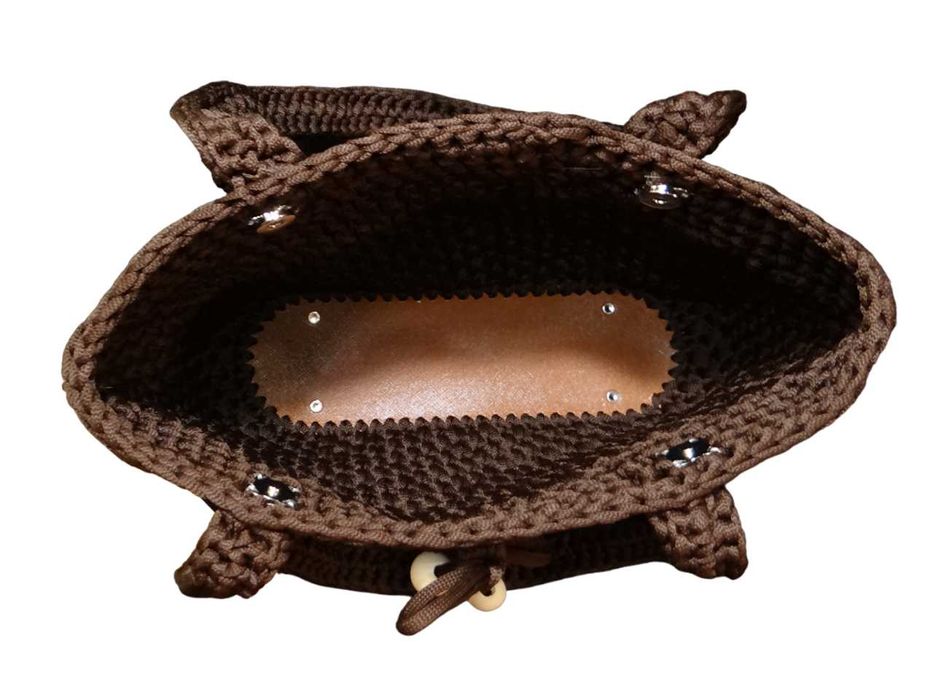 Torebka ze sznurka wykonana ręcznie na szydełku TS013 handmade