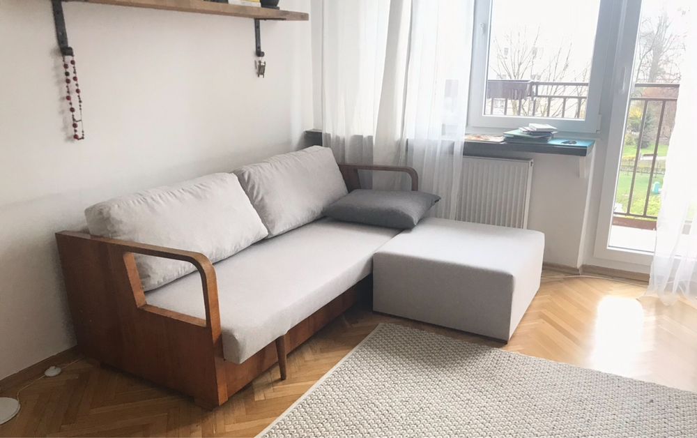 Kanapa sofa rozkładana prl odnowiona 200cm