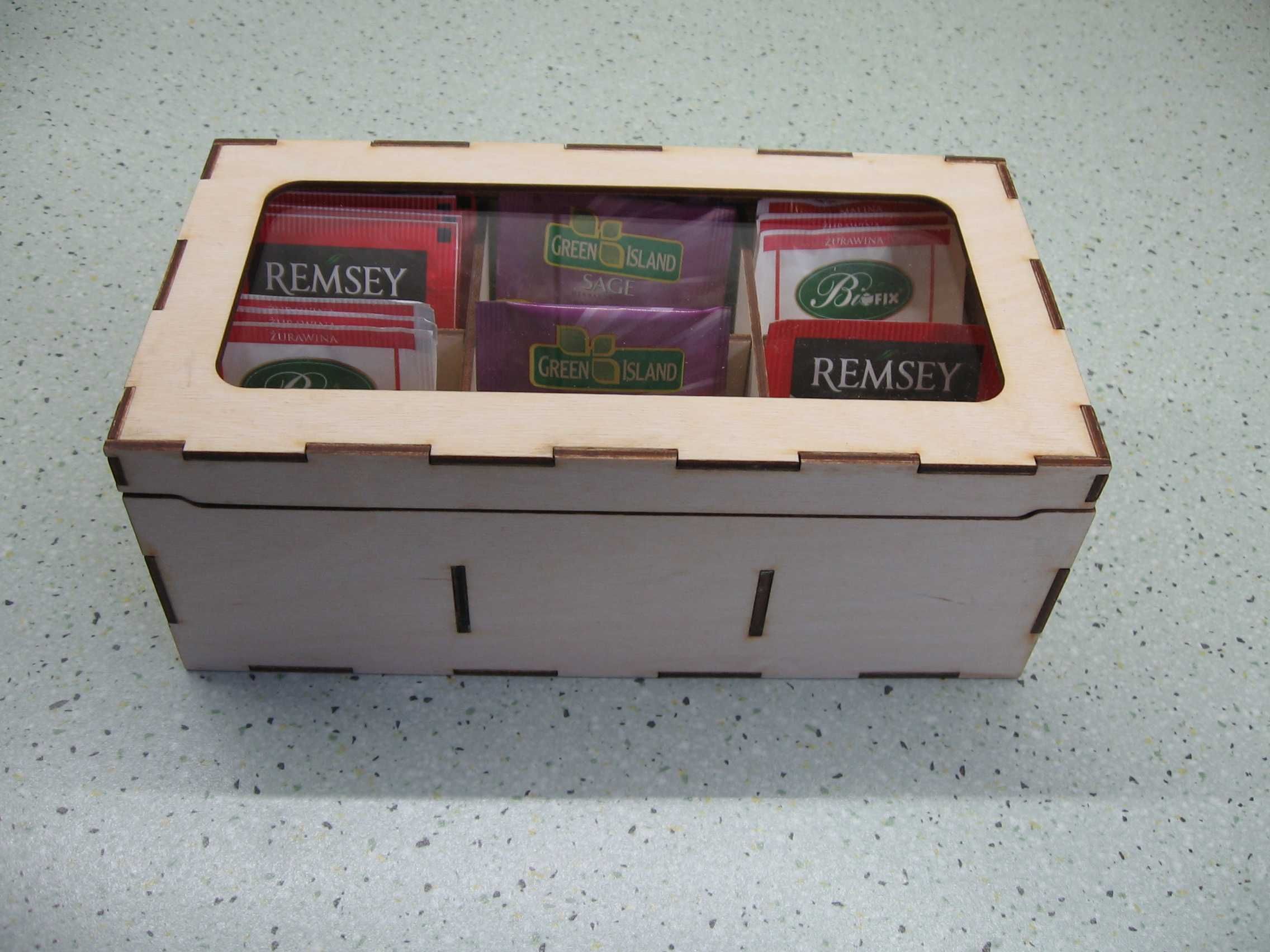 Herbaciarka - pudełko drewniane na herbaty
