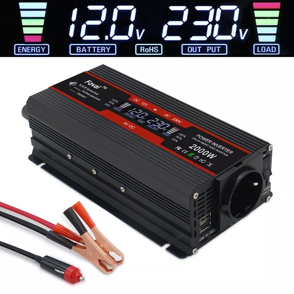 Інвертор перетворювач напруги 12V в 220V 2600W