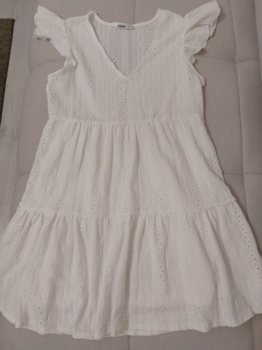 Sukienka wizytowa białą komunia cropp s 158 164