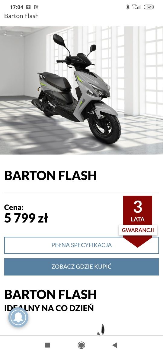Barton Flash 50 cc nowy model 2023 Trzebinia Chrzanów
