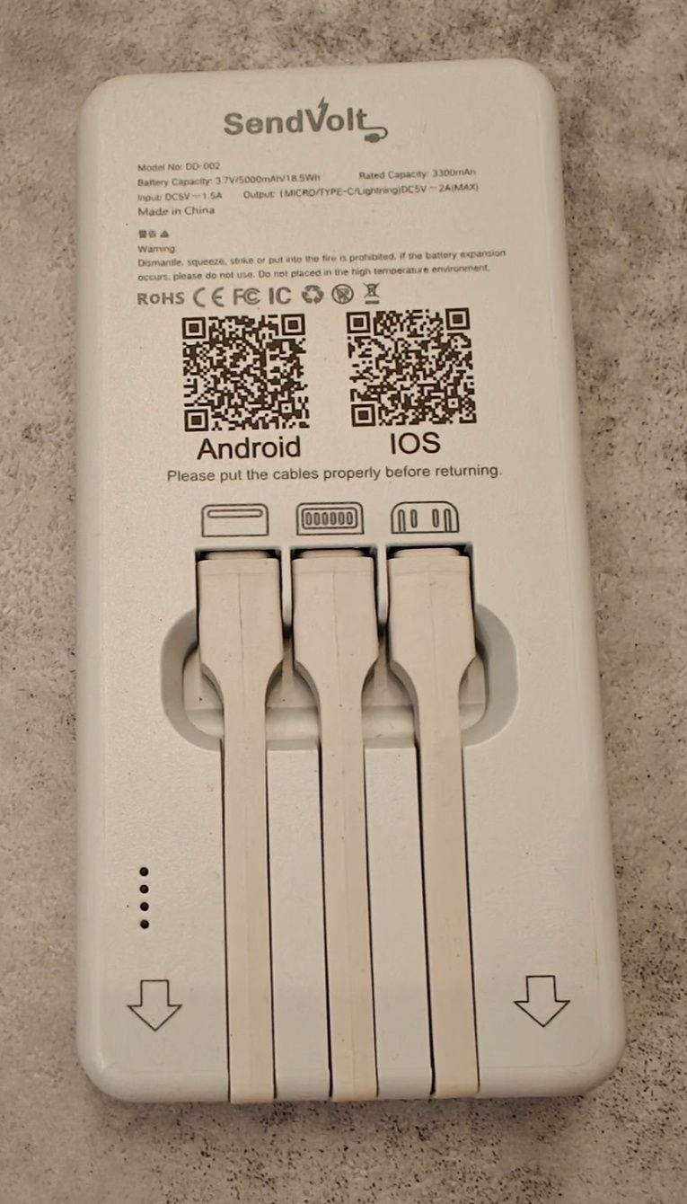 Powerbank trzy wejścia