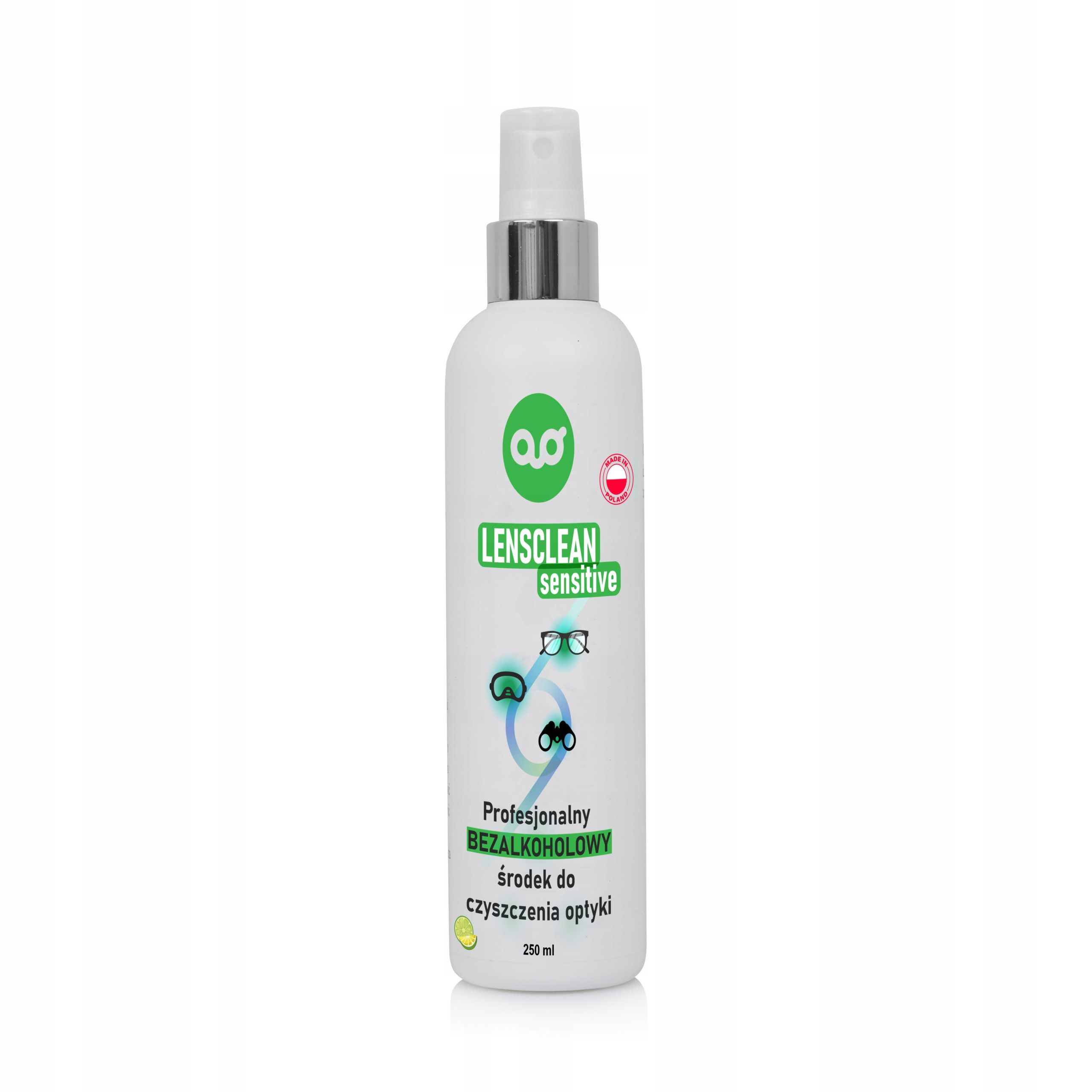 Lensclean Sensitive Bez Alkoholu Płyn Do Okularów + Ściereczka