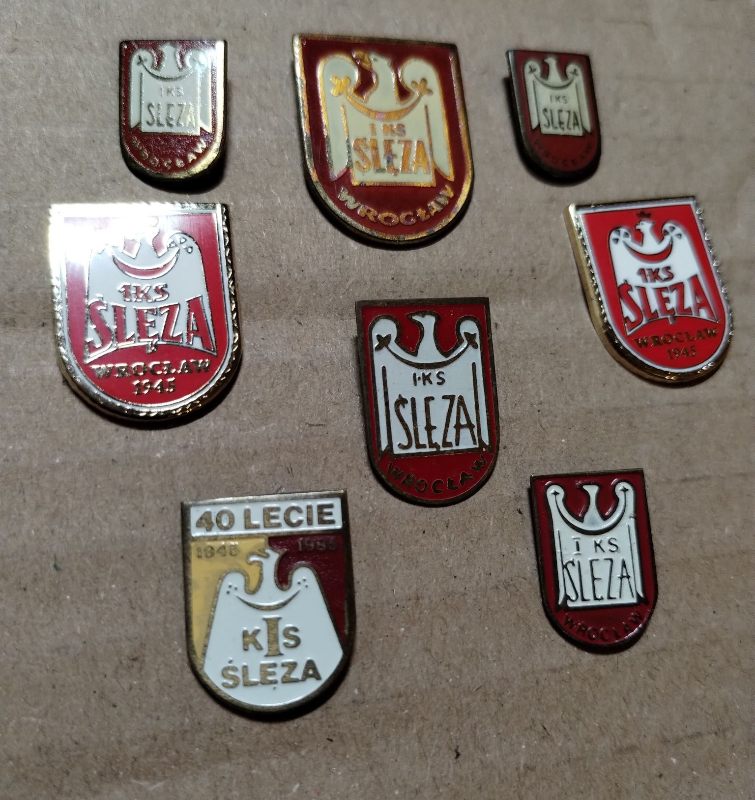 IKS ŚLĘZA WROCŁAW - zestaw przypinek - przypinki odznaki piny znaczki