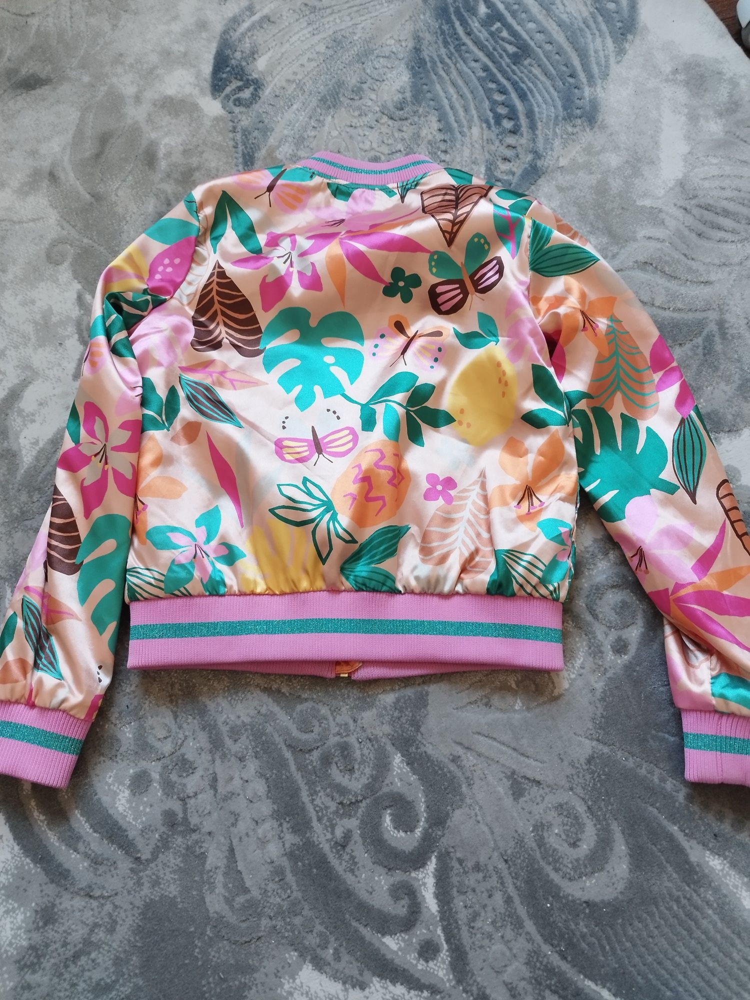 Bomberka kurteczka bluza H&M różowa kolorowa