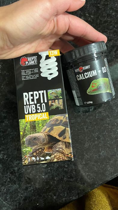 Lâmpada UBV + cálcio + d3 para réptil