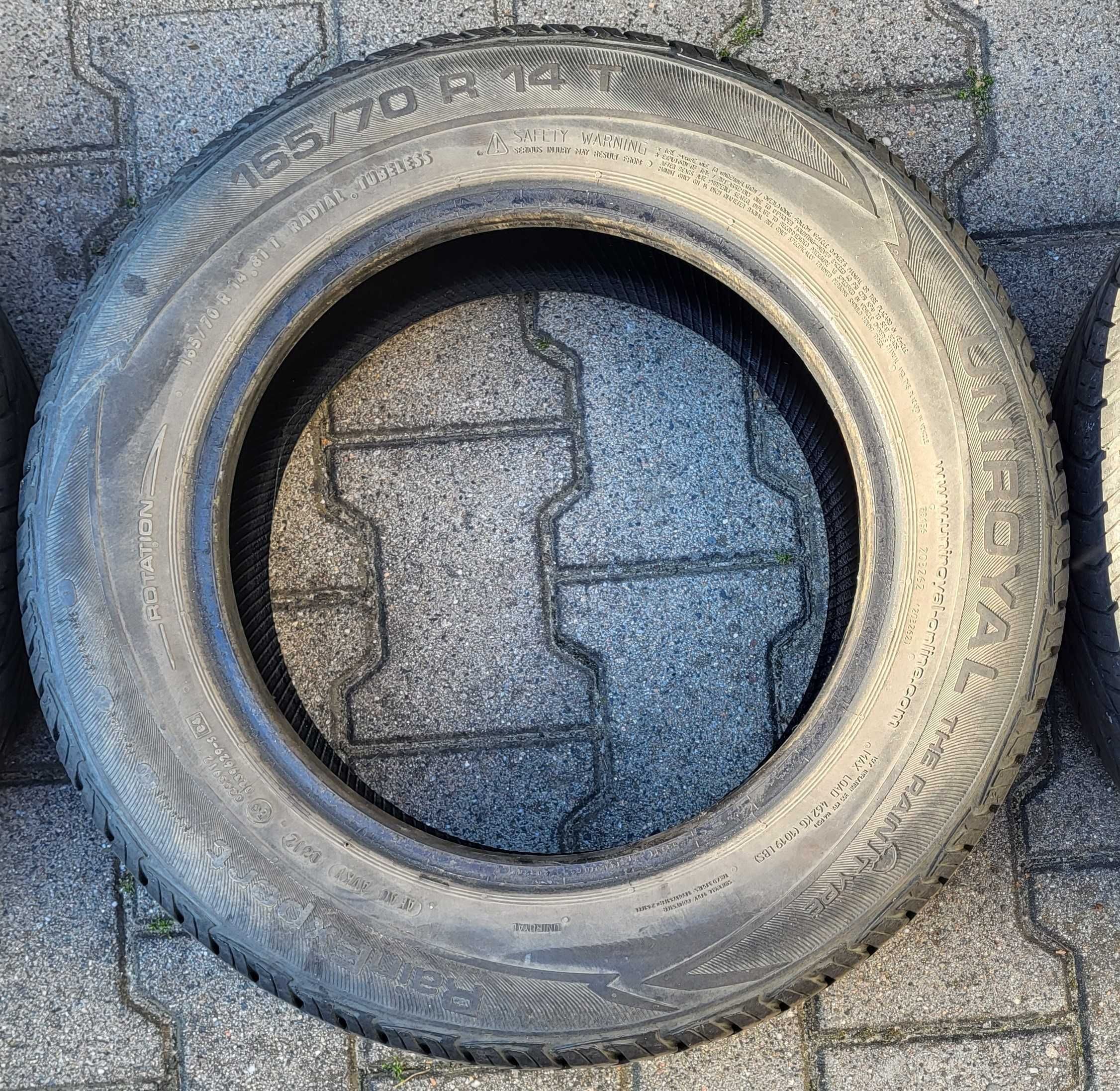 Komplet opon letnich UNIROYAL RainExpert 165/ 70R 14 81 T