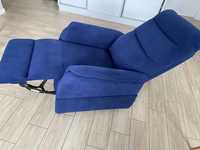 Komplet Nowoczesna granatowa kanapa i 1 fotel relax bardzo wygodne