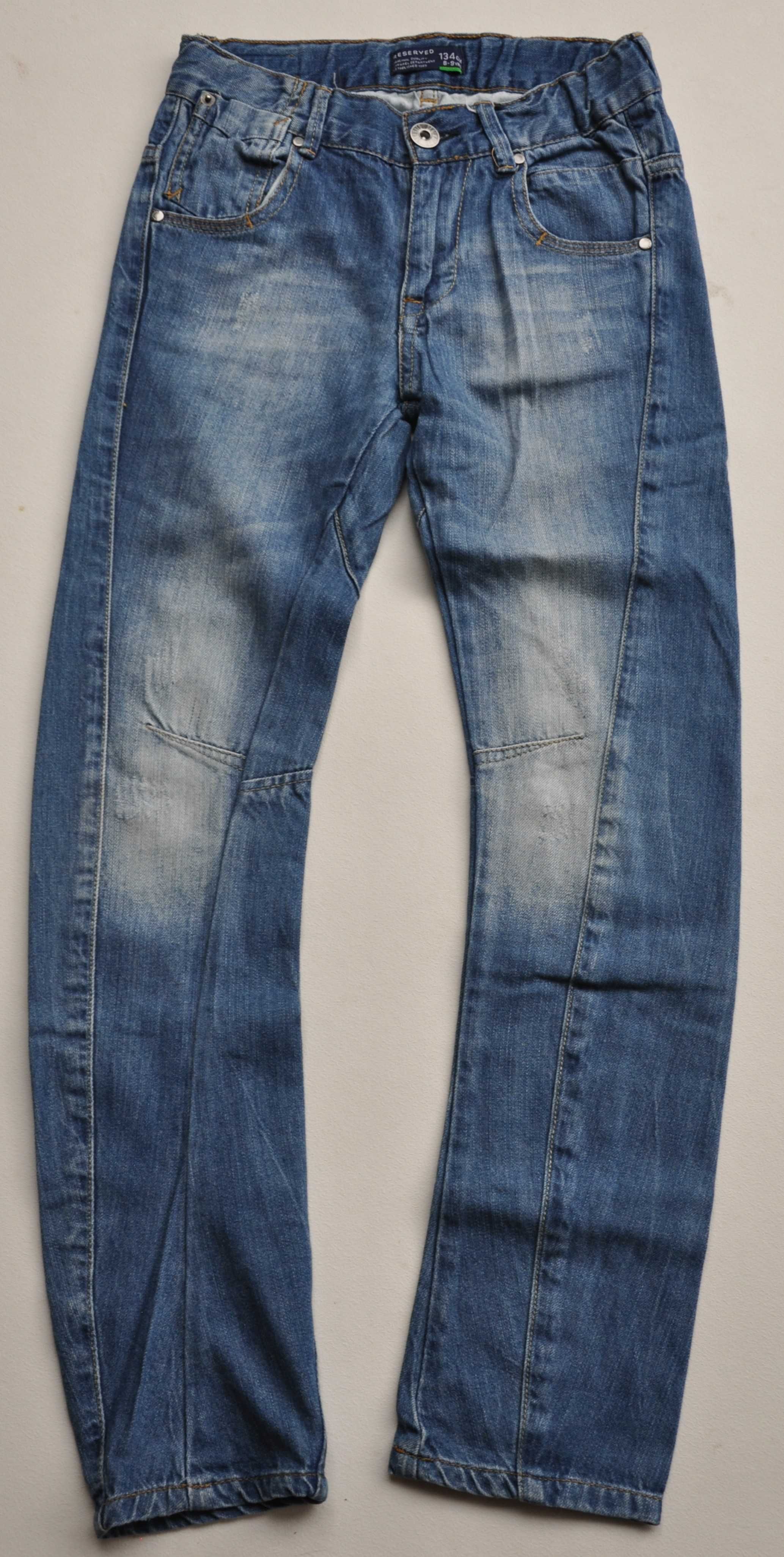 28 RESERVED Spodnie jeansowe skinny niebieskie  r 134 BDB