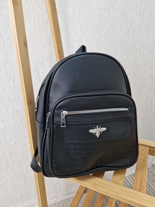 NOWY Plecak damski skóra ekologiczna lekki czarny