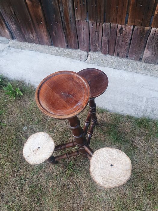 Kwietnik drewniany prl