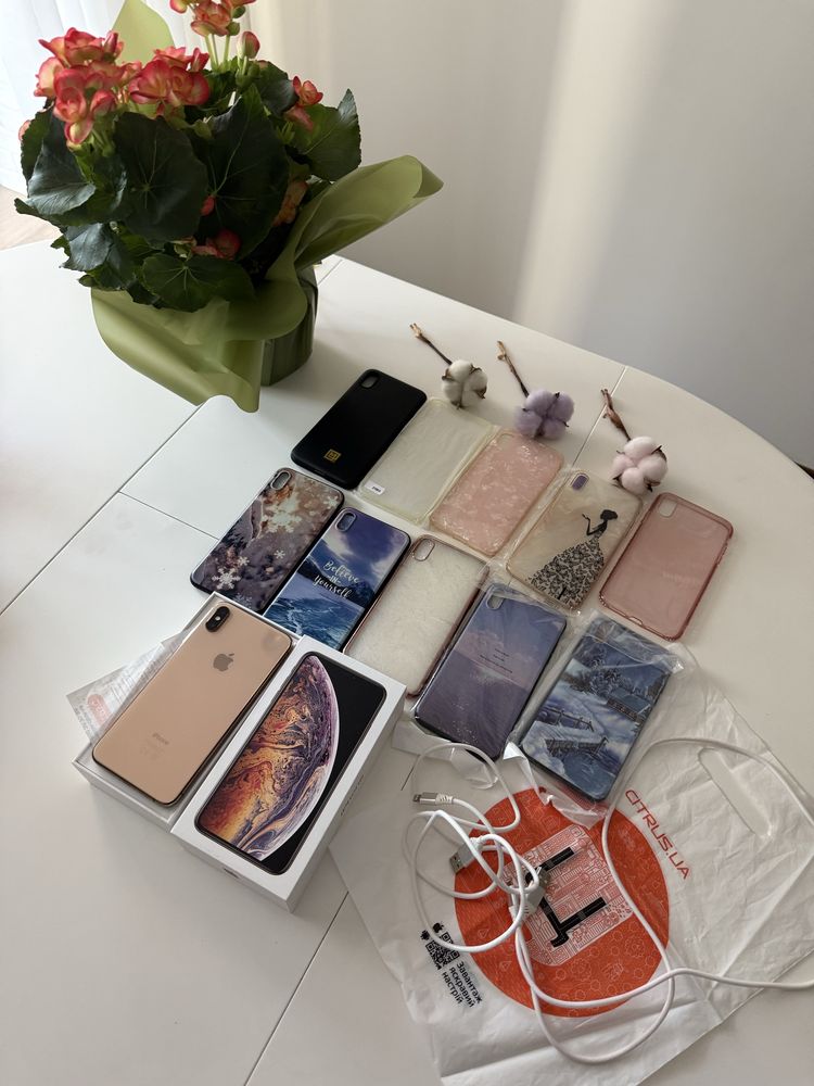 Продам свій iPhone XS Max 256 ГБ (Gold) — повний комплект + подарунки