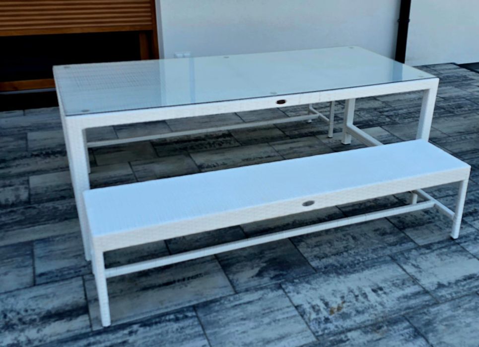 Zestaw mebli ogrodowych, rattanowych