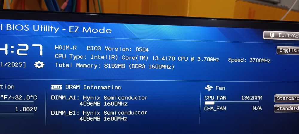 Продается рабочая материнская плата Asus H81M-R