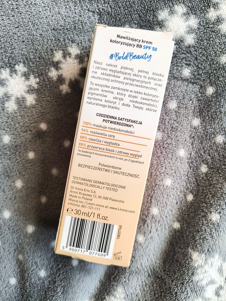 Lirene BB krem koloryzujący nawilżający, SPF50, 02 NUDE