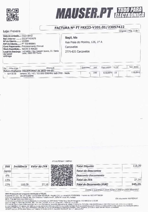 Nedis Anor5GG40ME Antena 5G 4G 3G para captacão de sinal da rede móvel