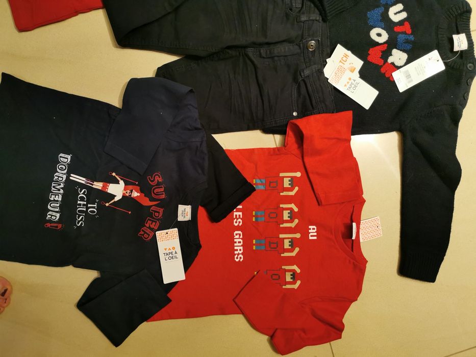 Ubrania dla chłopca 98/104 nowe z metką TAO spodnie sweter tshirt r