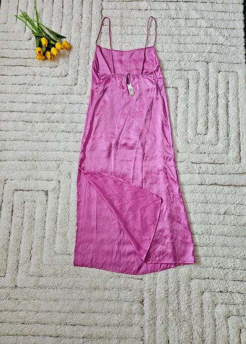 Nowa różowa liliowa sukienka na ramiączkach wesele impreza