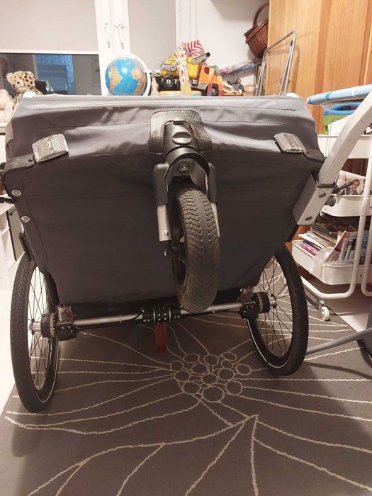 Przyczepka rowerowa dla dwójki dzieci Qeridoo Sportrex 2.Amortyzatory