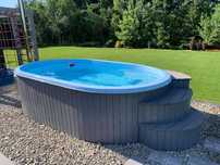 Basen z Pompa Ciepła LED jacuzzi poliestrowy pływacki HYDROMASAŻ SPA