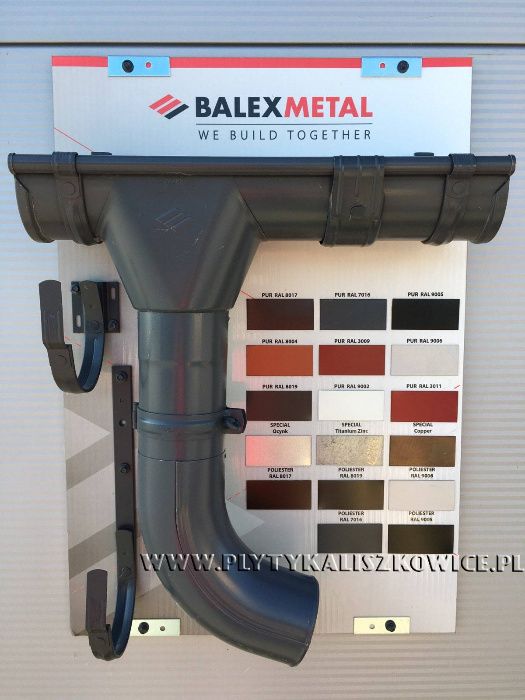 Hak czołowy rynnowy 150mm metalowy Zenit RAL- Balex Metal