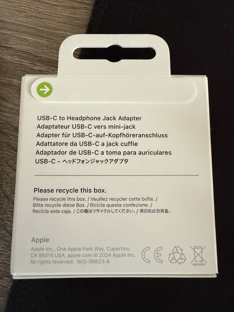 APPLE adapter ze złącza USB-C na gniazdo słuchawkowe