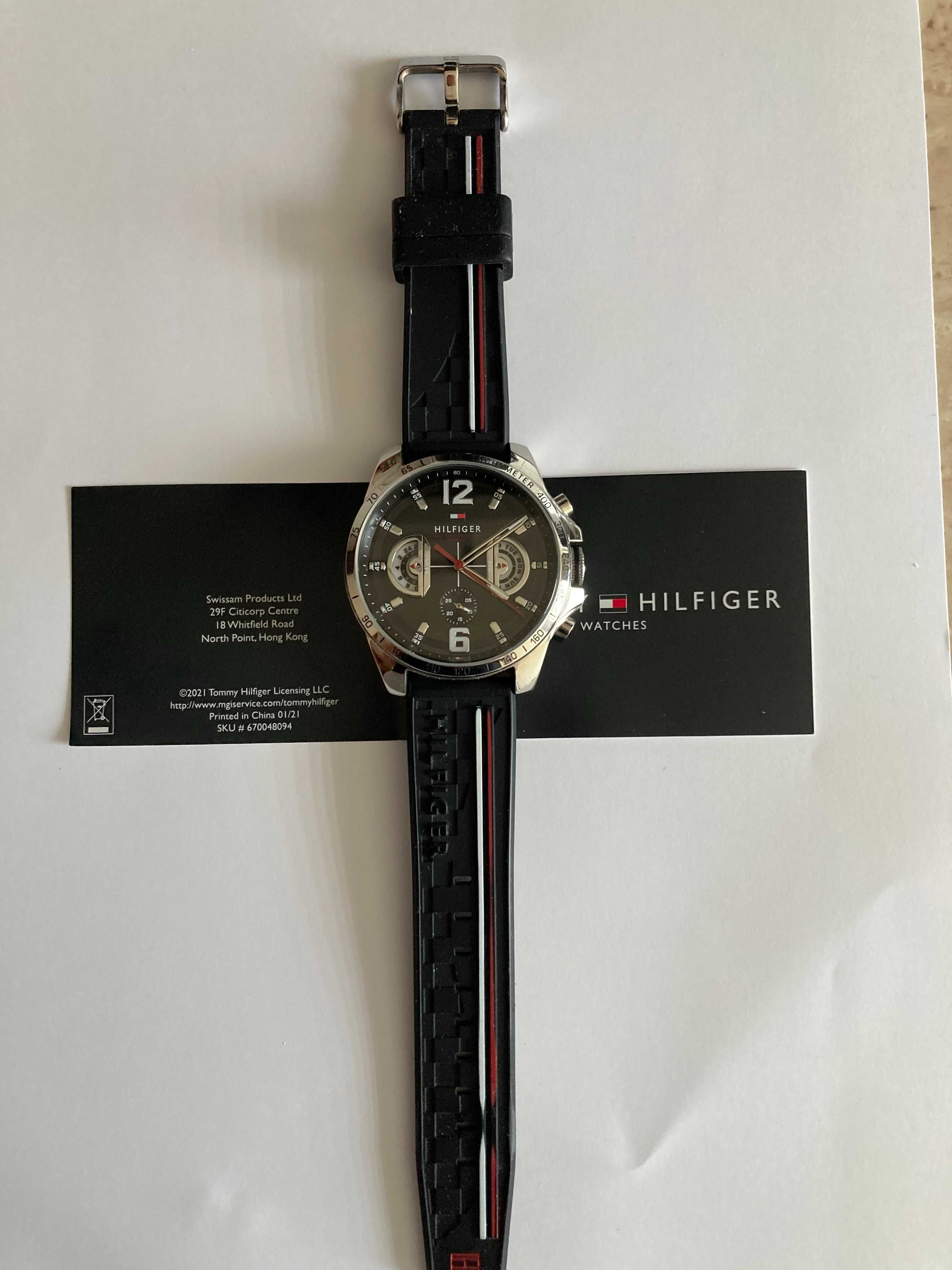 Zegarek męski Tommy Hilfiger Decker + datownik czarny