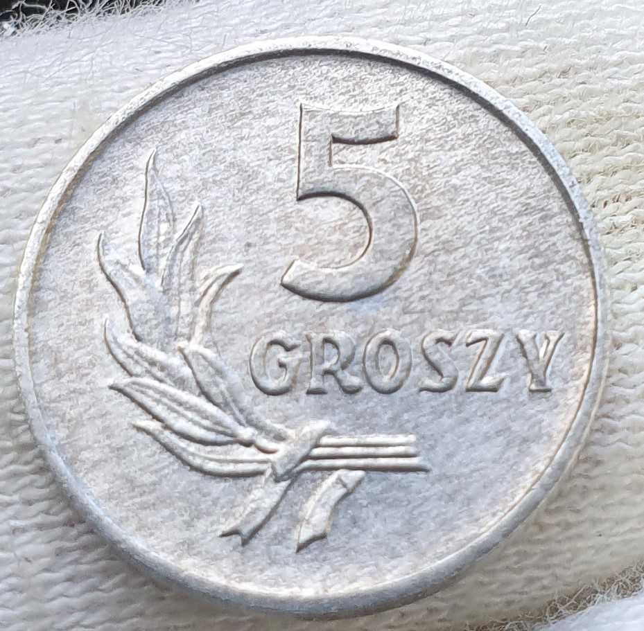5 gr groszy 1968 , stan I , mennicza